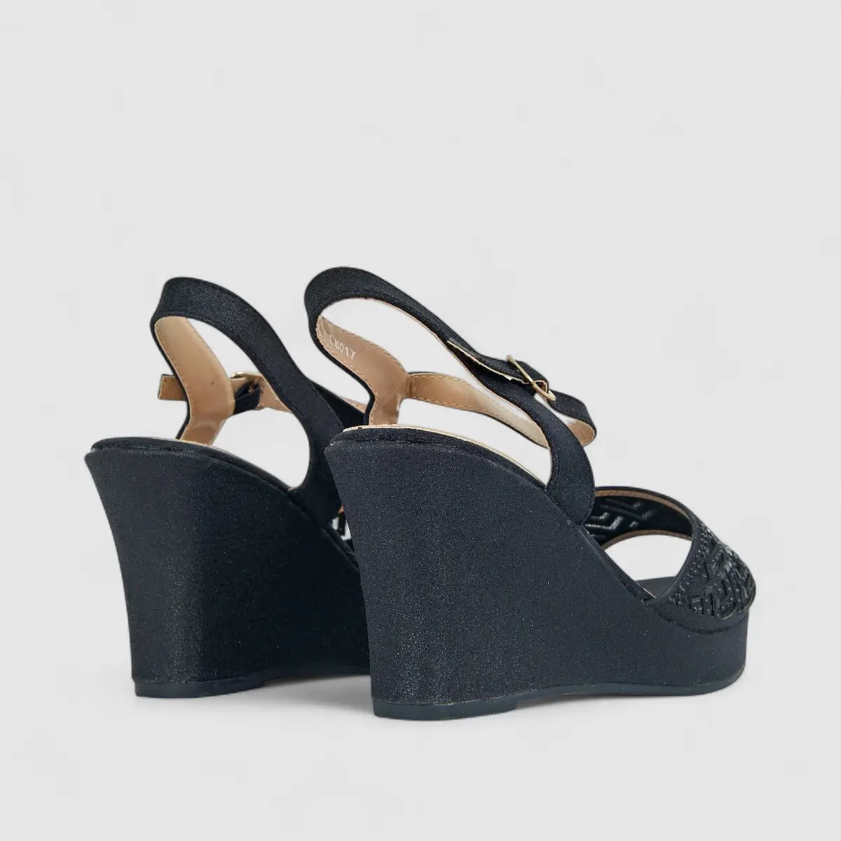 Bulbul Ladies Evening Wedge LU017 Black - Image 3