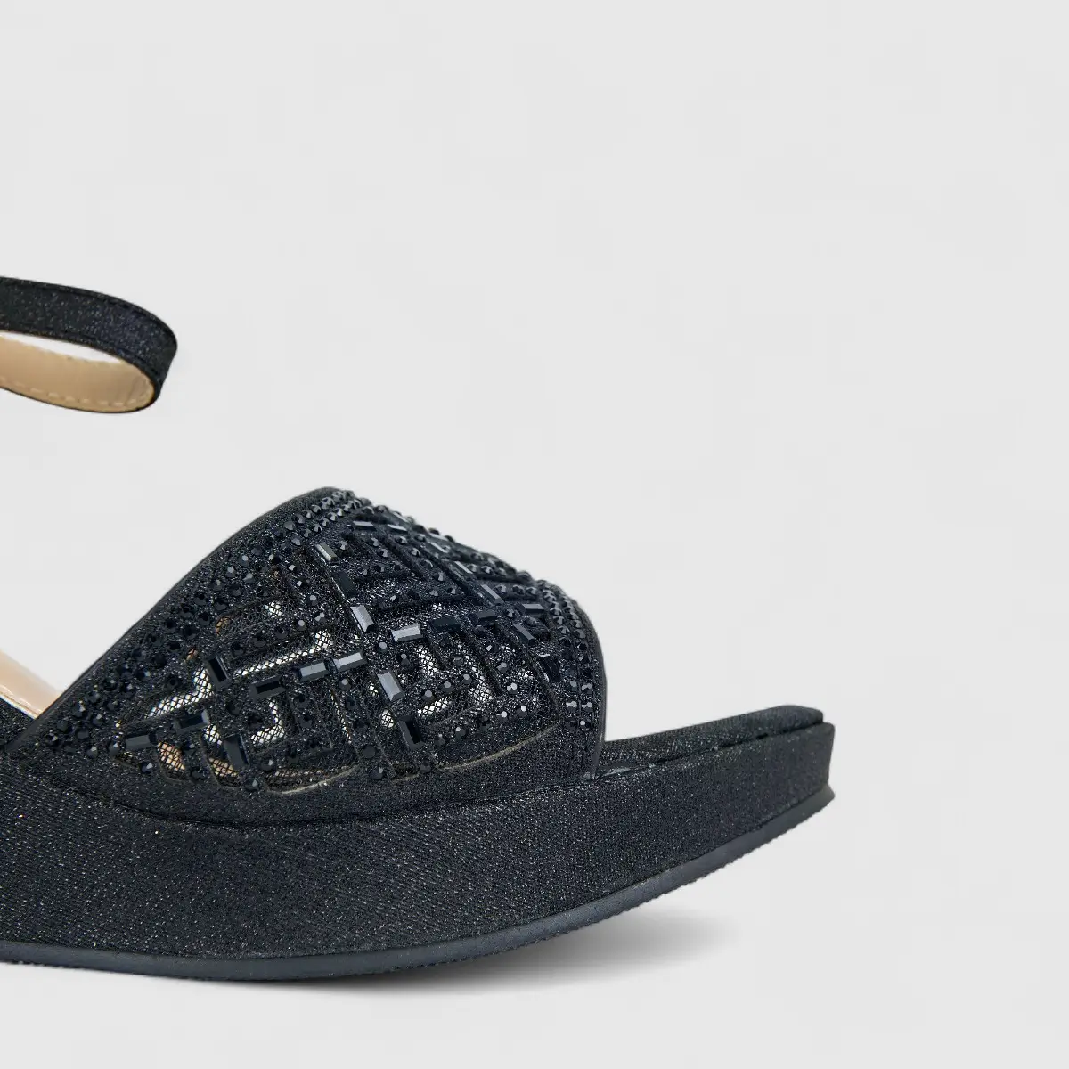 Bulbul Ladies Evening Wedge LU017 Black - Image 4