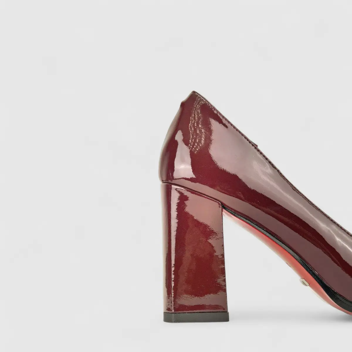 Bulbul Ladies Leather Court Shoe LAR-09 Maroon - Image 4