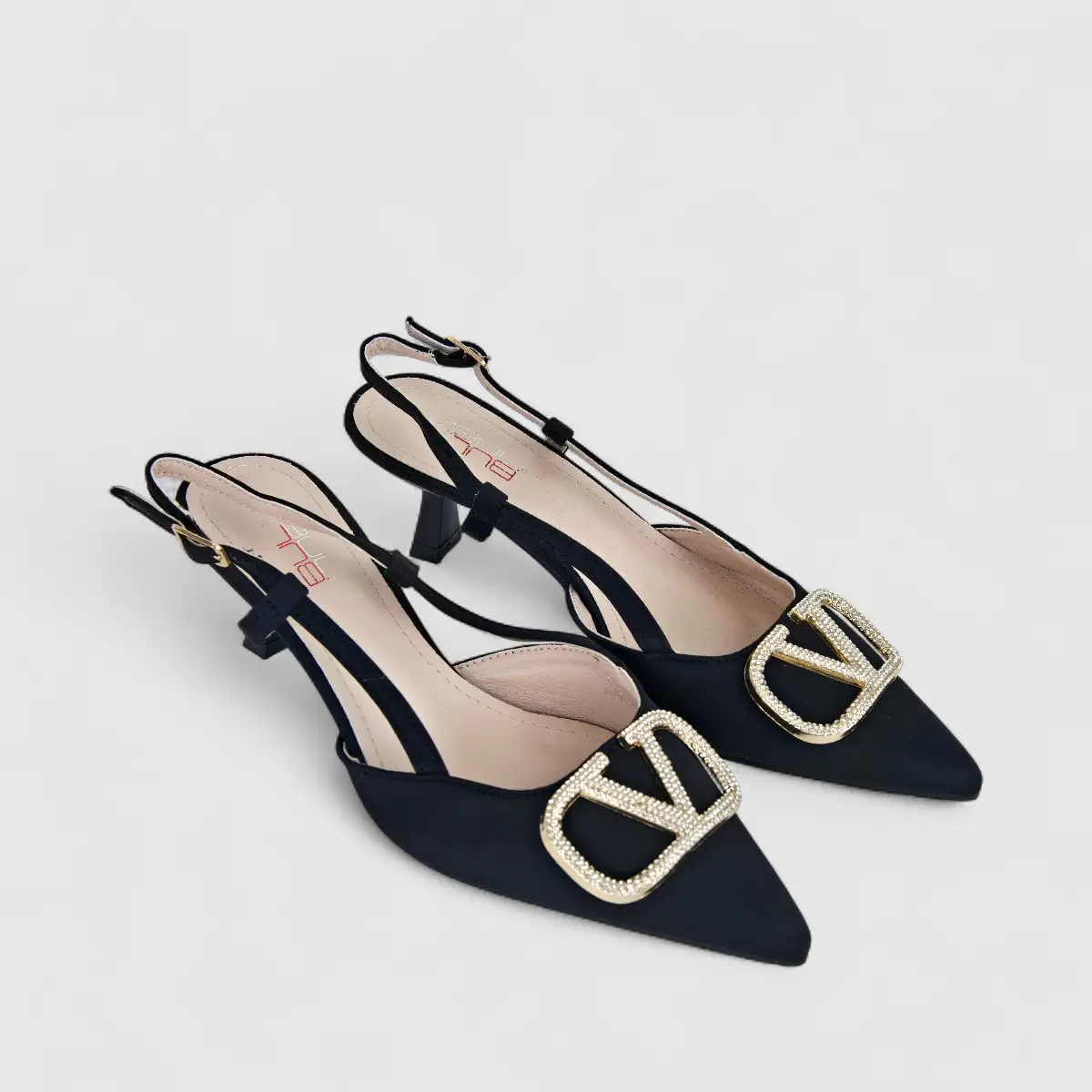 Bulbul Ladies Sling Back Dress Heel LU023 Black - Image 2