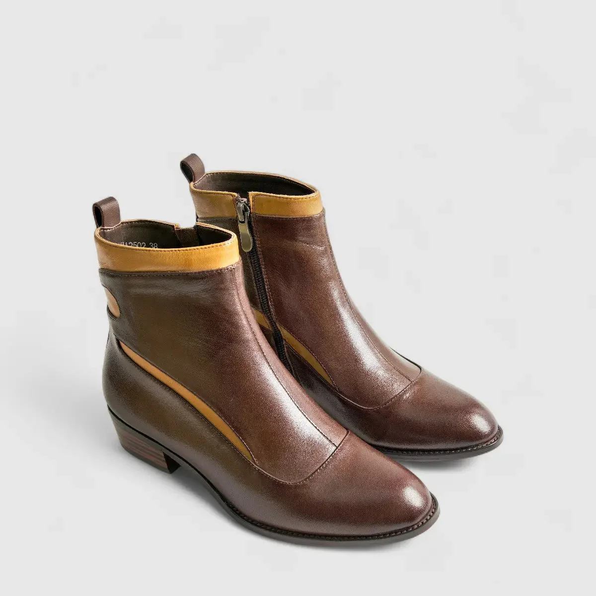 Bulbul Leather Ankle Boot Coffee HA2502 - Image 2