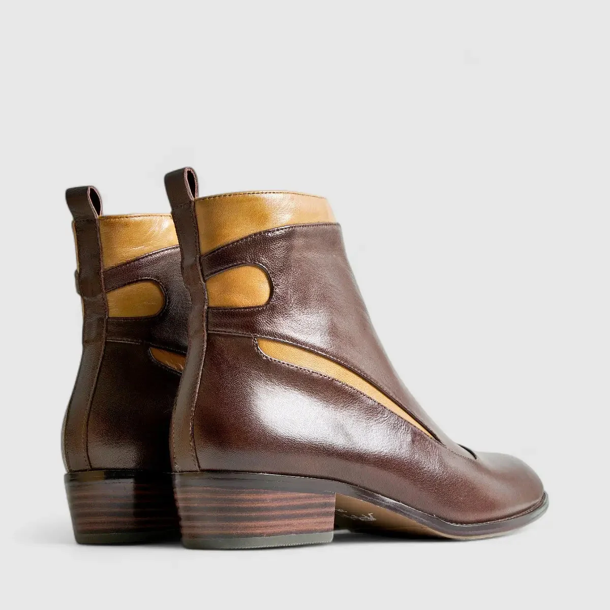 Bulbul Leather Ankle Boot Coffee HA2502 - Image 3