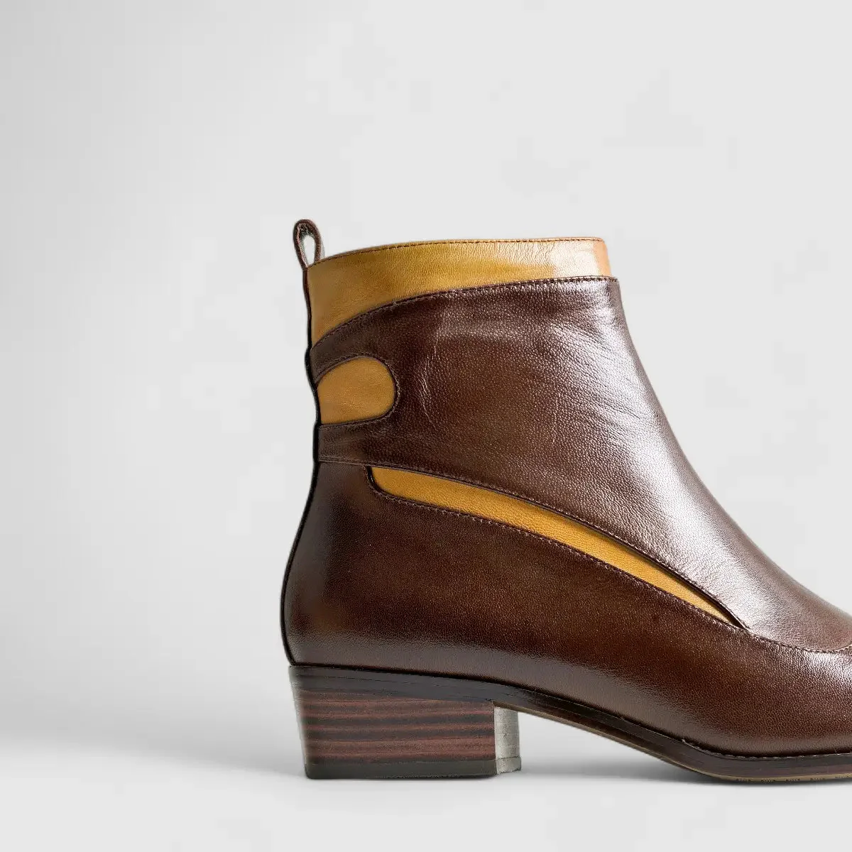 Bulbul Leather Ankle Boot Coffee HA2502 - Image 5