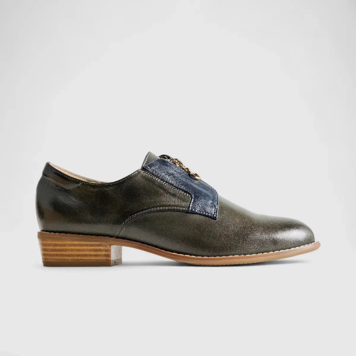 Bulbul Leather Lace Up Black/Blue HA2514