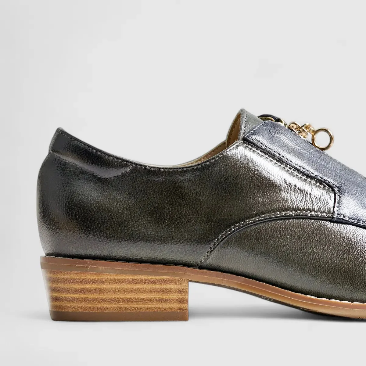 Bulbul Leather Lace Up Black/Blue HA2514 - Image 5
