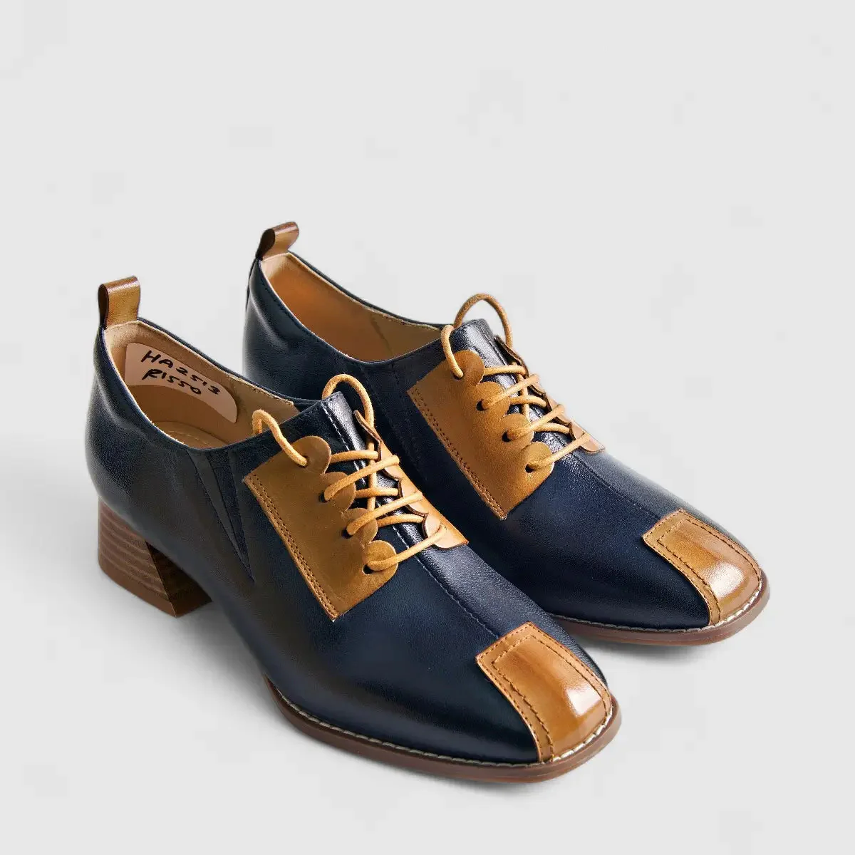 Bulbul Leather Lace Up Black/Brown HA2513 - Image 2
