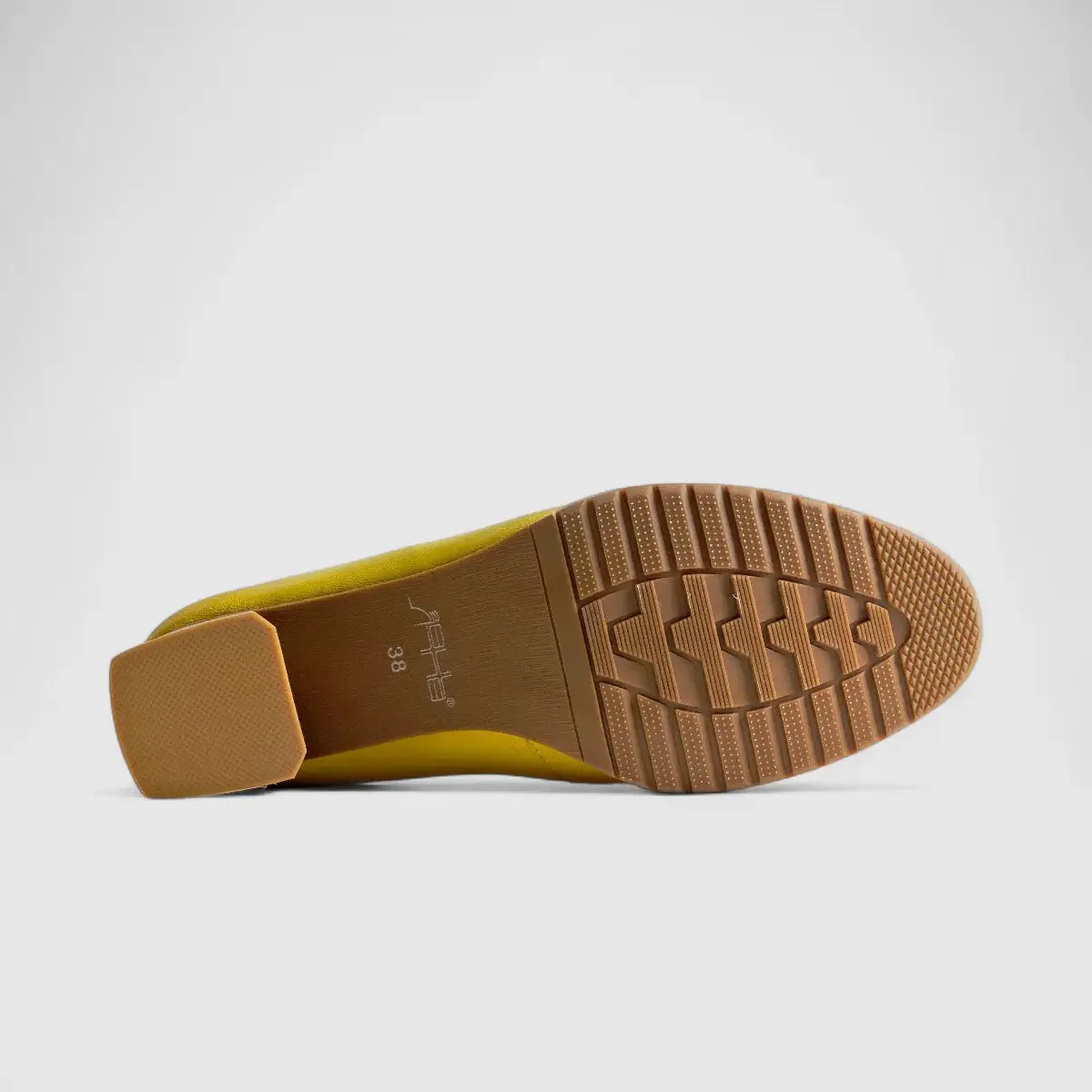 Bulbul Leather Lace Up Yellow/Brown HA2510 - Image 4