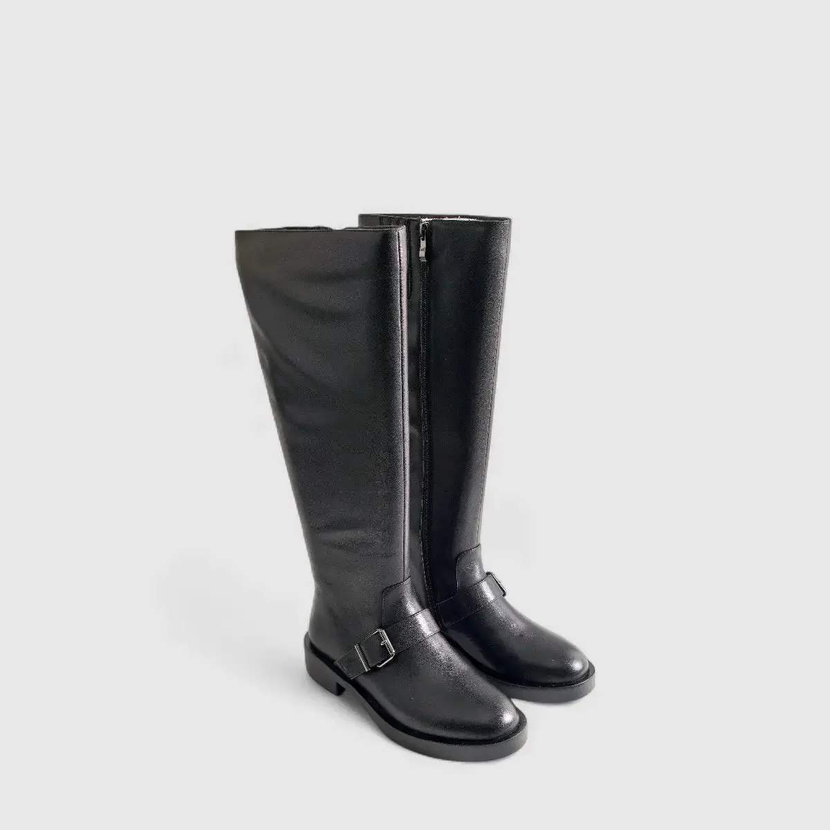 Bulbul Leather Long Boot Black LAR6008 - Image 2