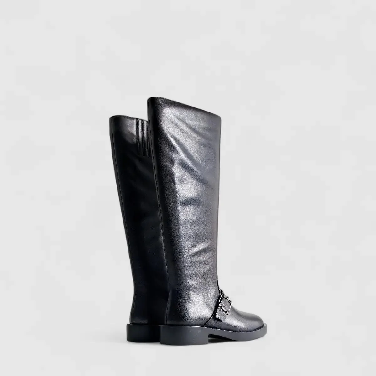 Bulbul Leather Long Boot Black LAR6008 - Image 3