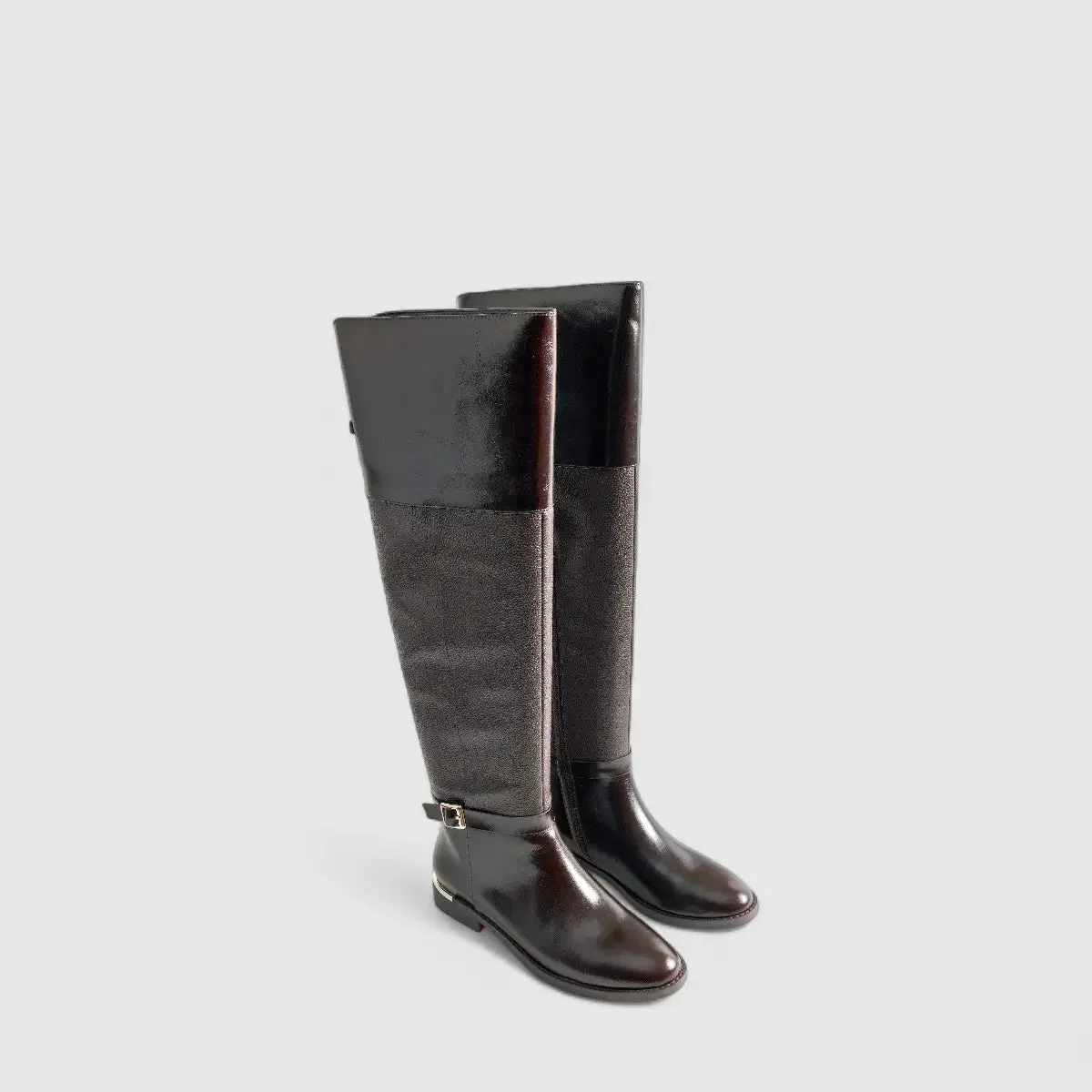 Bulbul Leather Long Boot Brown LAR6022 - Image 2