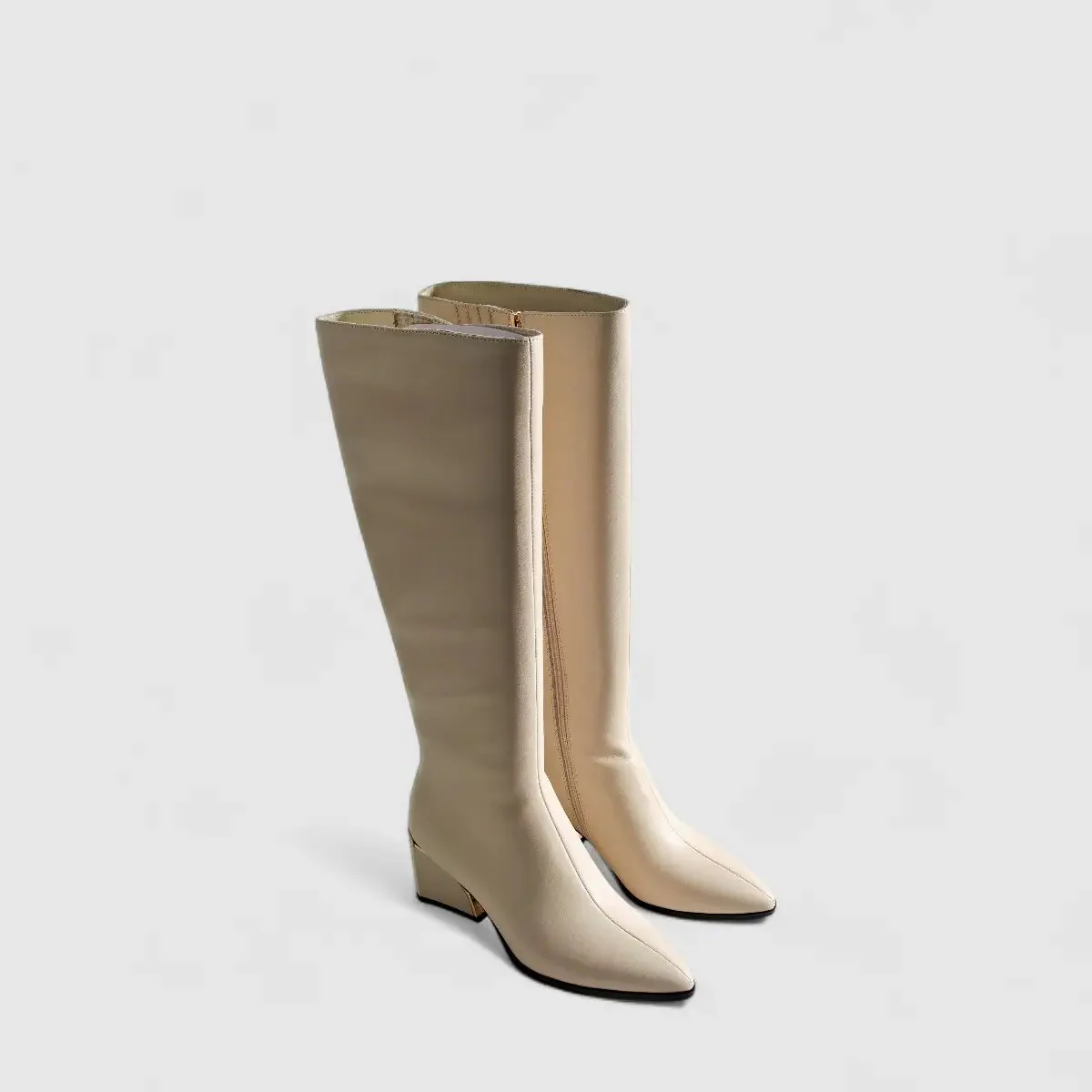 Bulbul Leather Long Boot White LAR6012 - Image 2