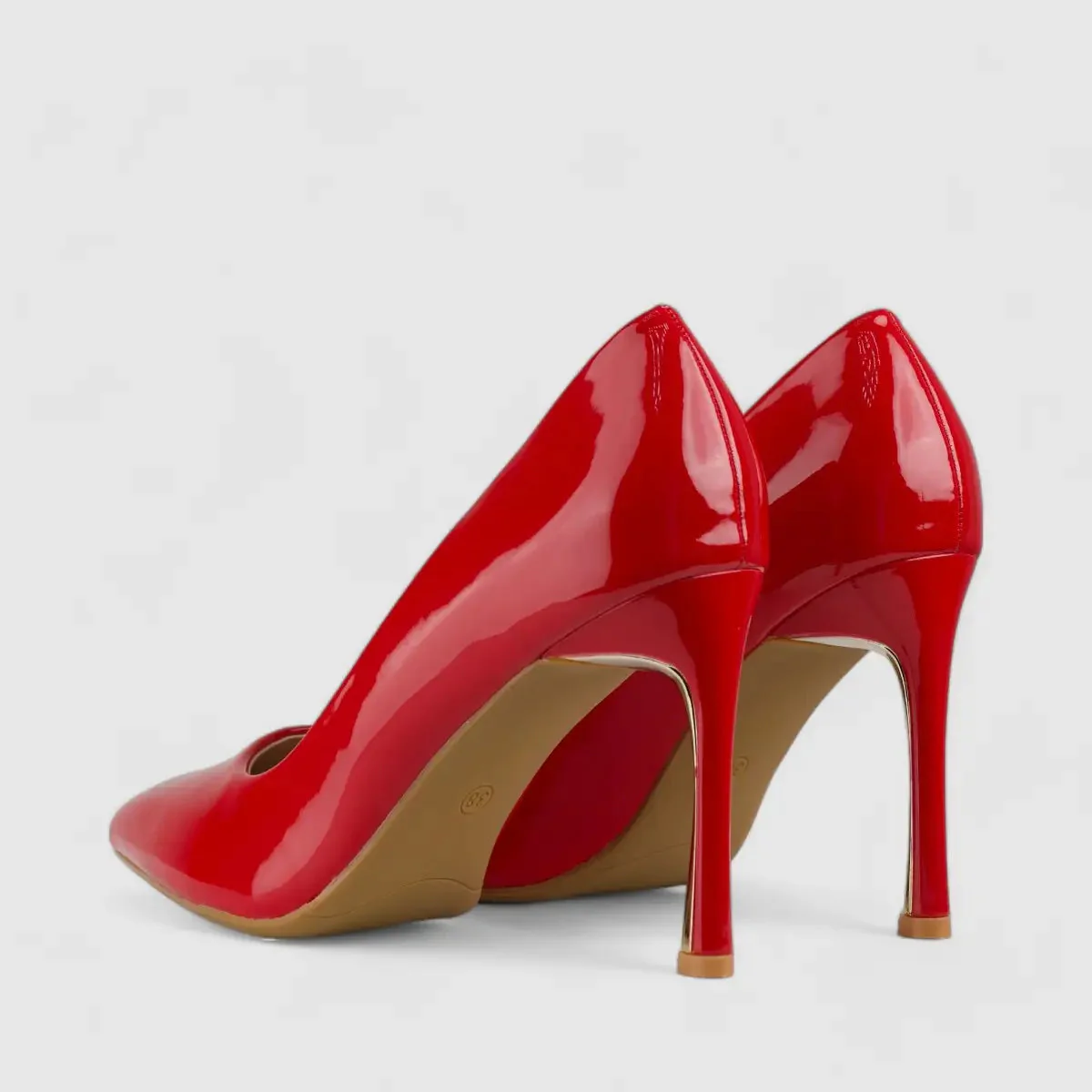 Bulbul Stiletto Court Shoe Red LI007 - Image 3