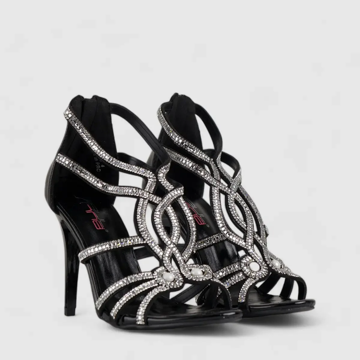 Bulbul Stiletto Heel Sandal Black LU009 - Image 2