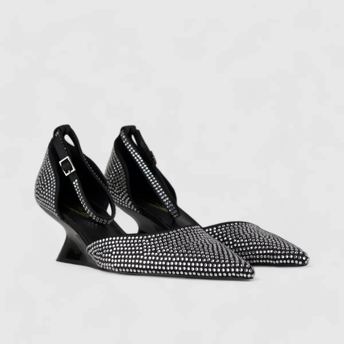 Bulbul Wedge Evening Sandal Black CAR5011 - Image 2