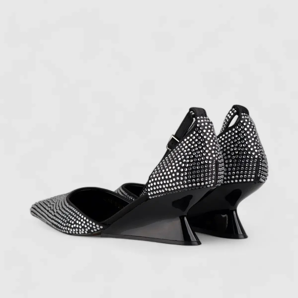 Bulbul Wedge Evening Sandal Black CAR5011 - Image 3