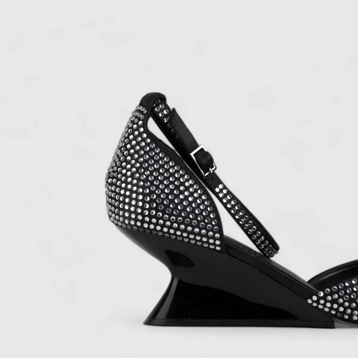 Bulbul Wedge Evening Sandal Black CAR5011 - Image 4