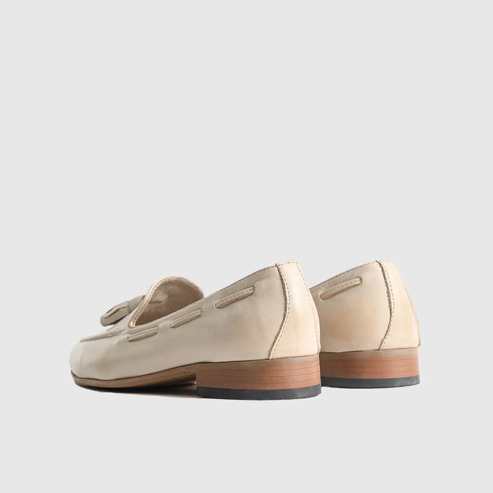 Bulletti Casual Slip On Loafers - 002 Beige - Image 4