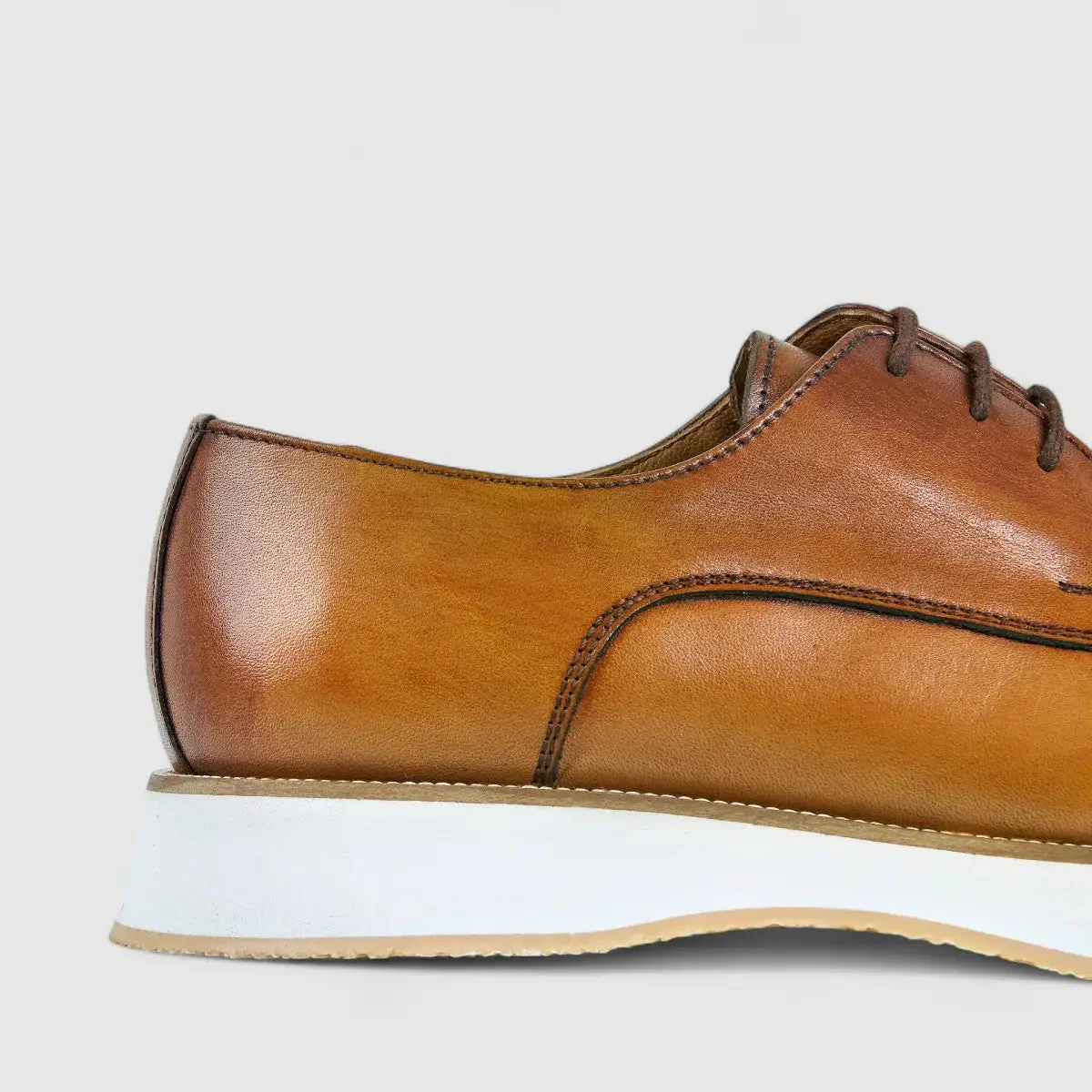 Bulletti Chunky Sole Oxfords Tan 96-267 BC7 - Image 5
