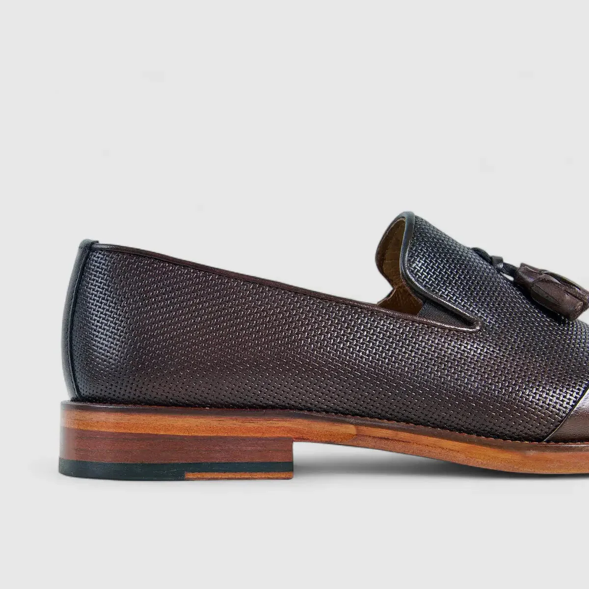 Bulletti Dress Slip On Tassel Loafers Brown 2-704 BC22 - Image 5