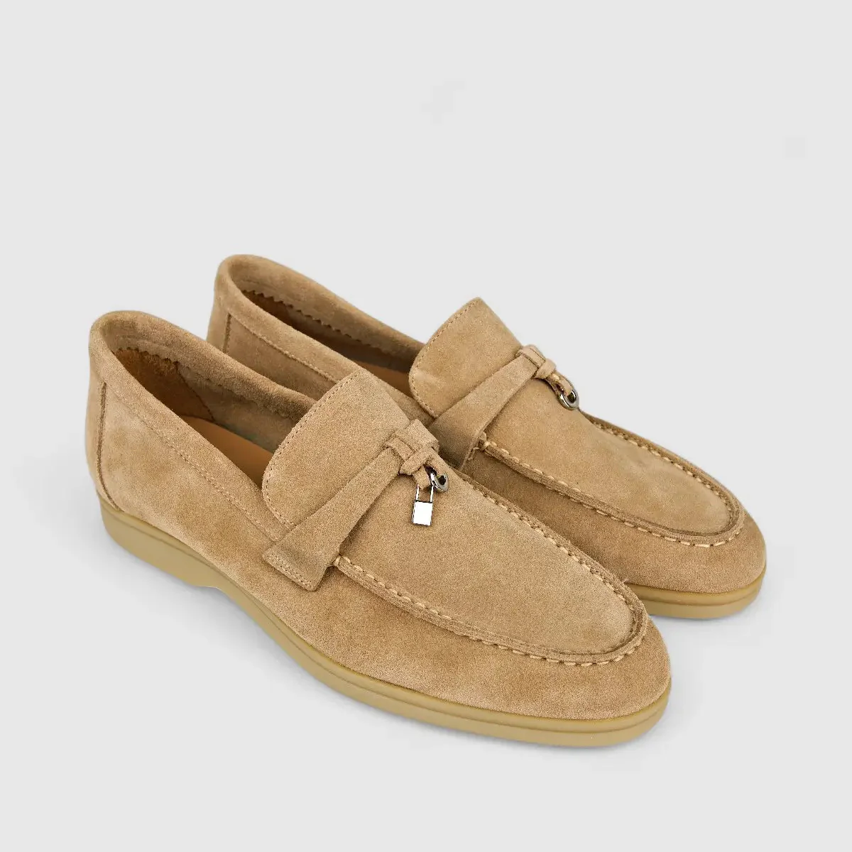Bulletti Ladies Suede Loafer W2406080 Khakhi BL4 - Image 2