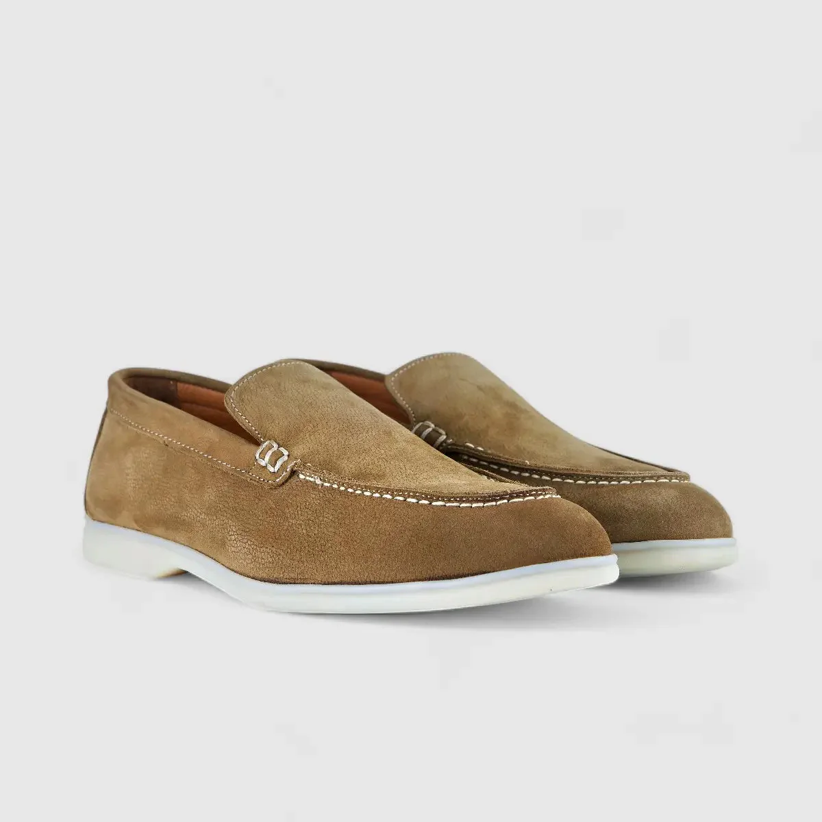 Bulletti Leather Nubuck Slip On Loro Beige - Image 2