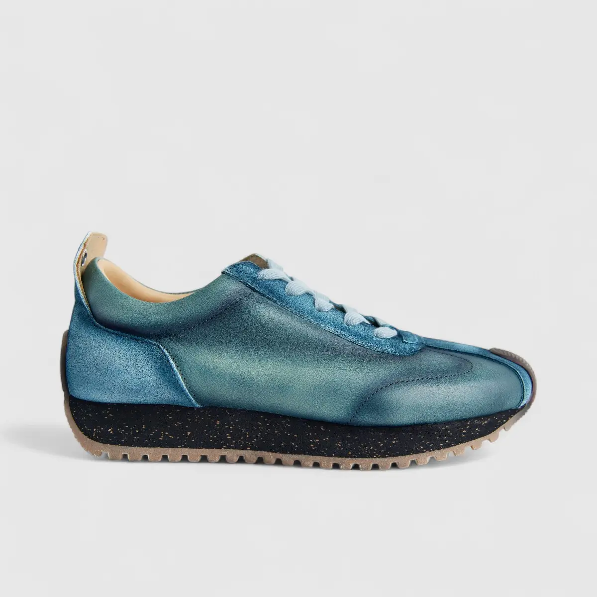 Bulletti Men's Leather Sneaker W2409050 Enzo Blue BK15