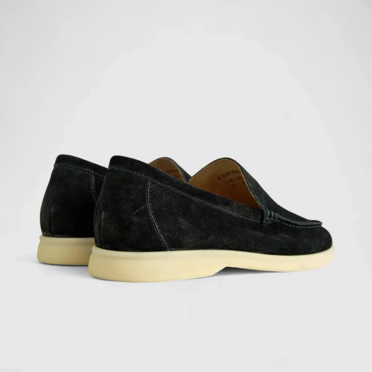 Bulletti Men's Suede Loafer F2406048 Black BK2 - Image 3