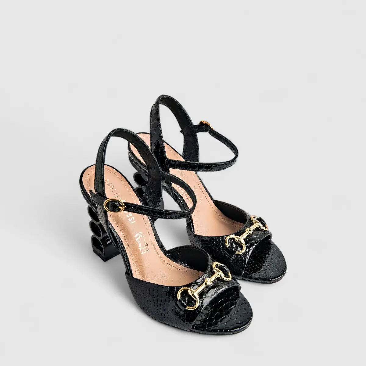 Capelli Rossi Leather Ladies Sandal 11622 Black CR58 - Image 2
