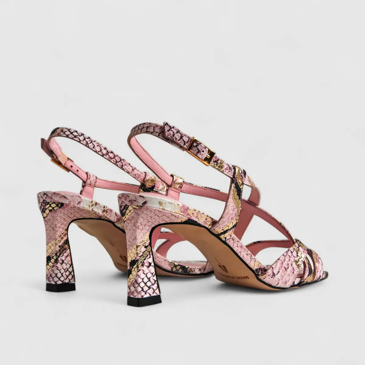 Capelli Rossi Leather Ladies Sandal 11534 Pink Snake CR61 - Image 3