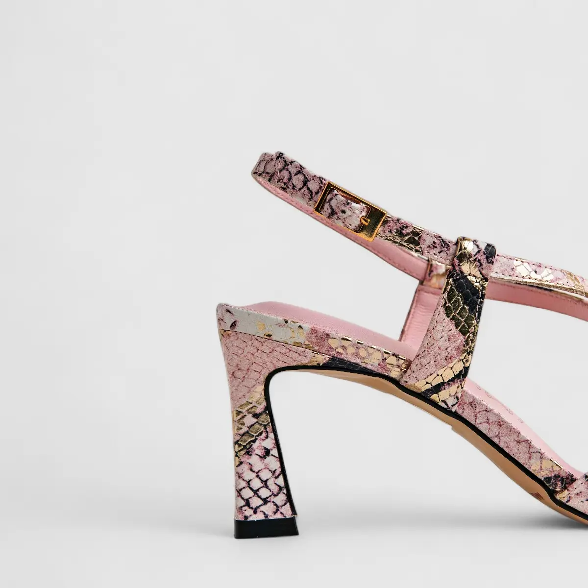 Capelli Rossi Leather Ladies Sandal 11534 Pink Snake CR61 - Image 4