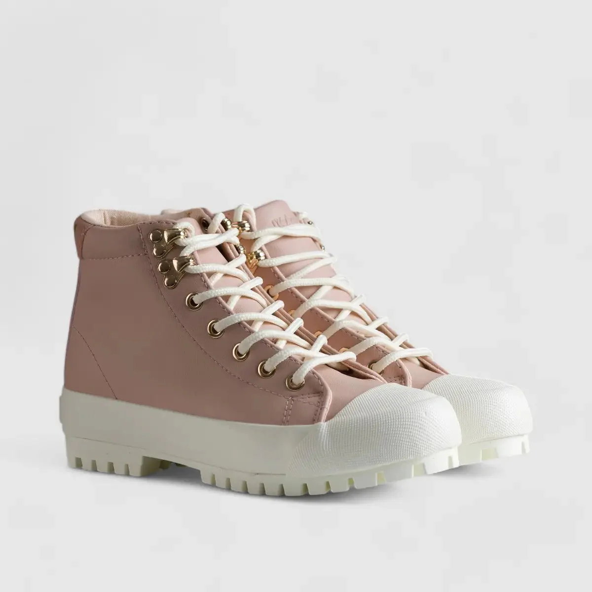 Caprio 2 Tone Statement Sneaker Boots Pink K11 - Image 2