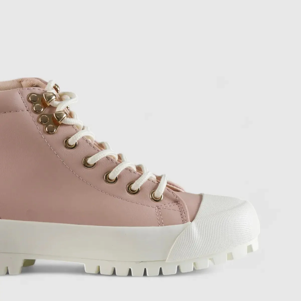 Caprio 2 Tone Statement Sneaker Boots Pink K11 - Image 5