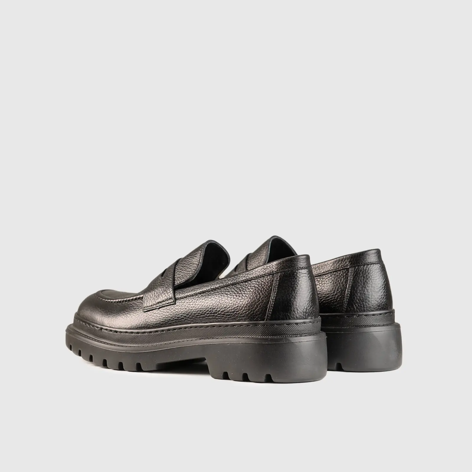 Chunky Sole Dress Loafers Black Pebble 2305 FC18 - Image 3