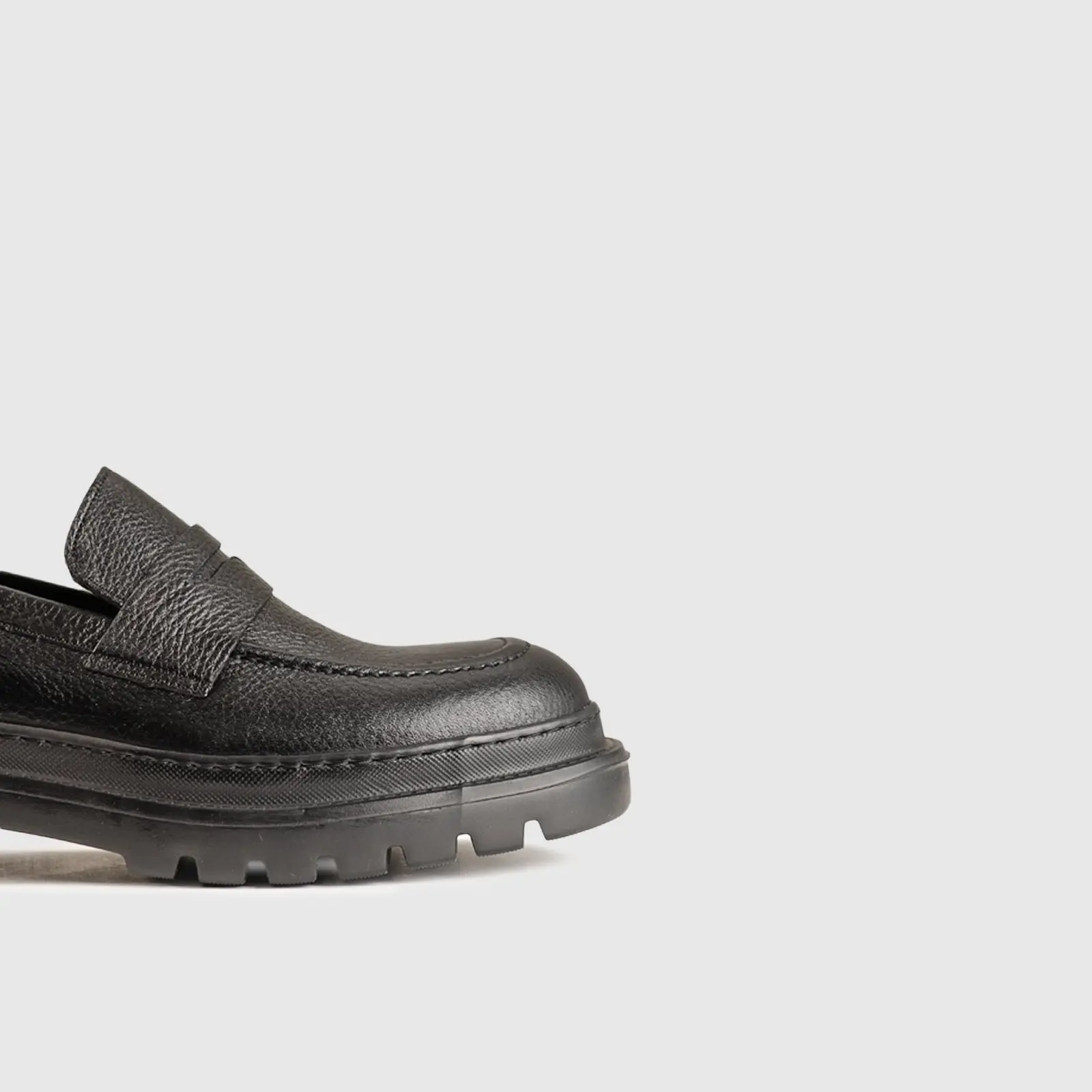 Chunky Sole Dress Loafers Black Pebble 2305 FC18 - Image 4