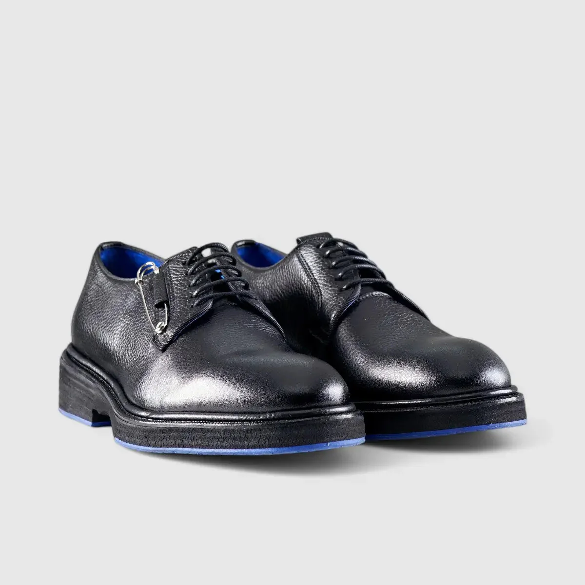 Chunky Sole Dress Oxfords Black Floater Blue Sole 0218 FC26 - Image 2