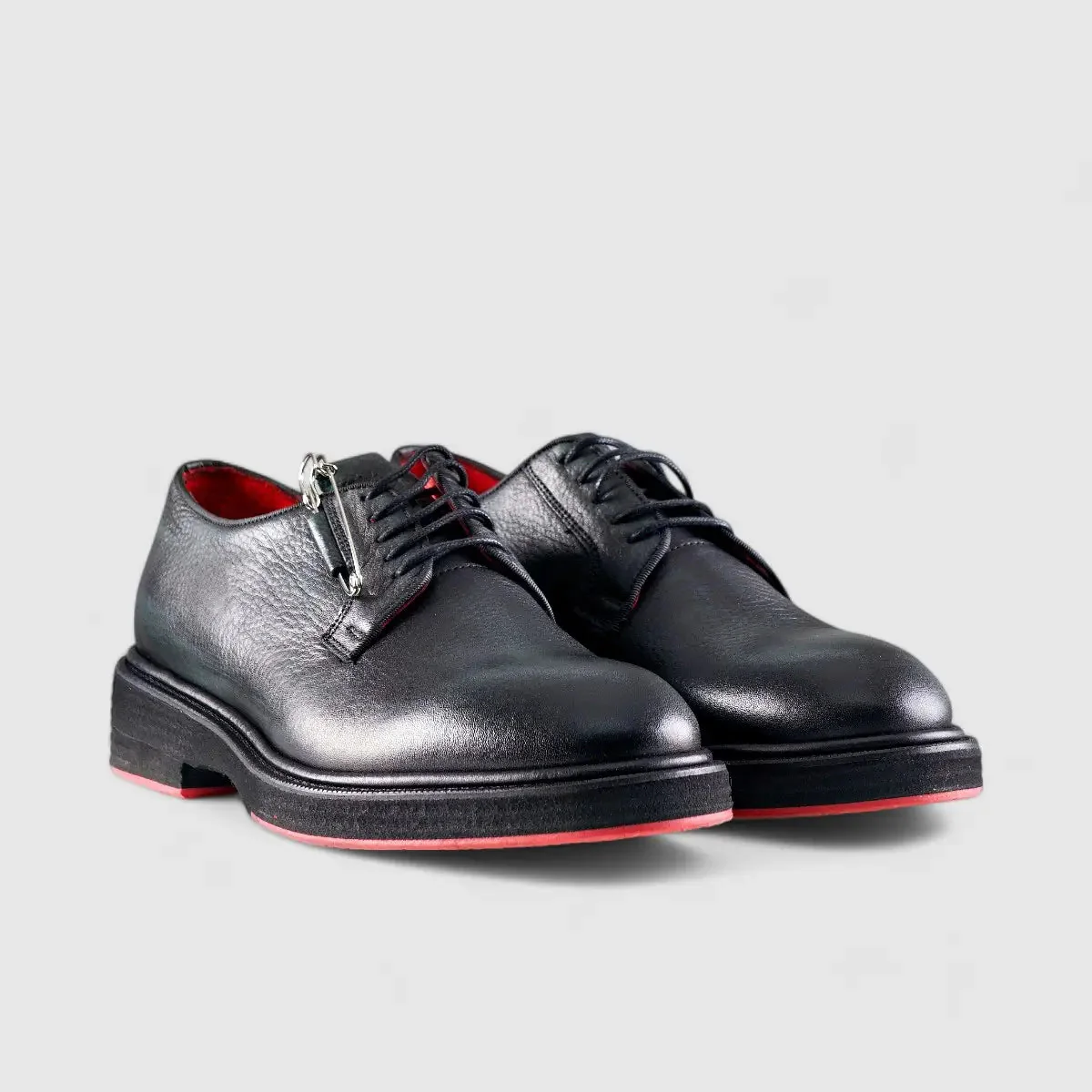 Formales Men's Chunky Sole Dress Oxfords Olive Floater 0218 FC32 - Image 2