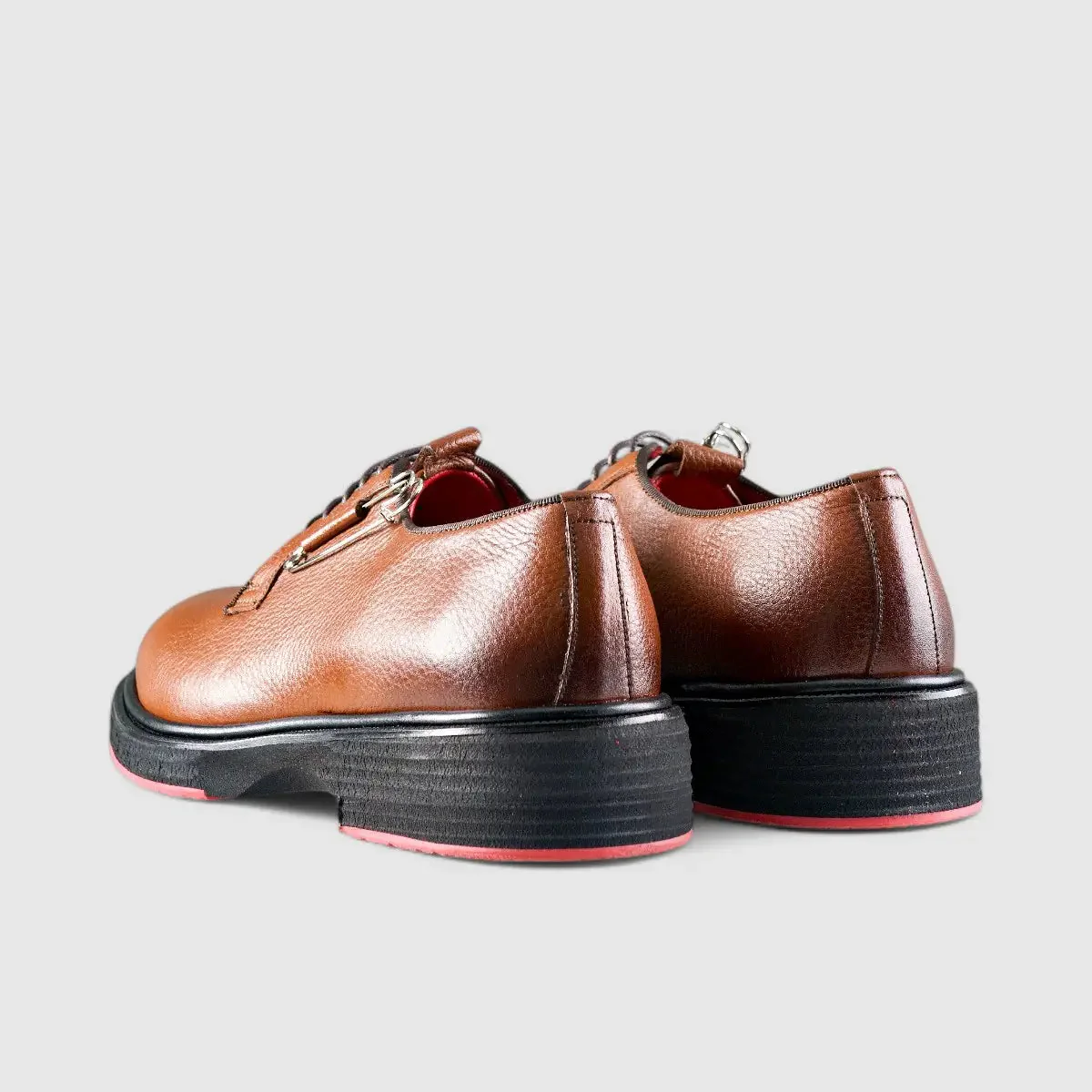 Chunky Sole Dress Oxfords Tan Floater 0218 FC33 - Image 3