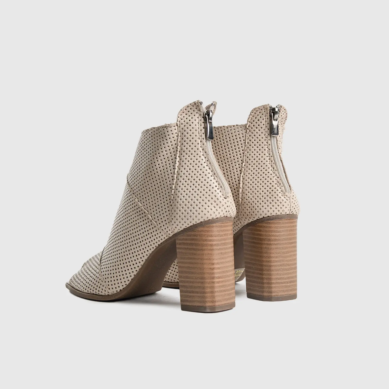 Comfort Block Heel Sandal  Beige 8330 - Image 4