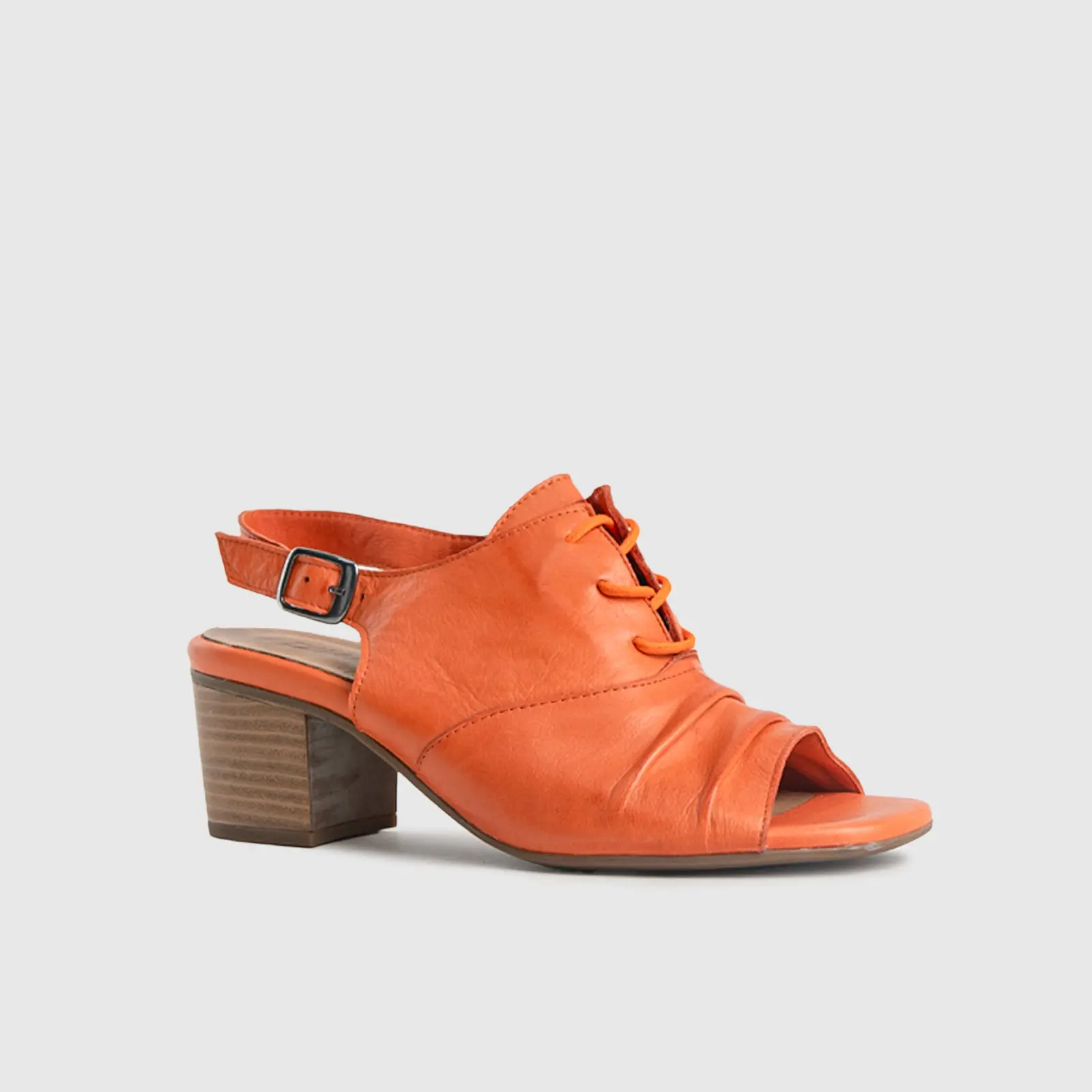Comfort Block Heel Sandal Orange 8434 - Image 2