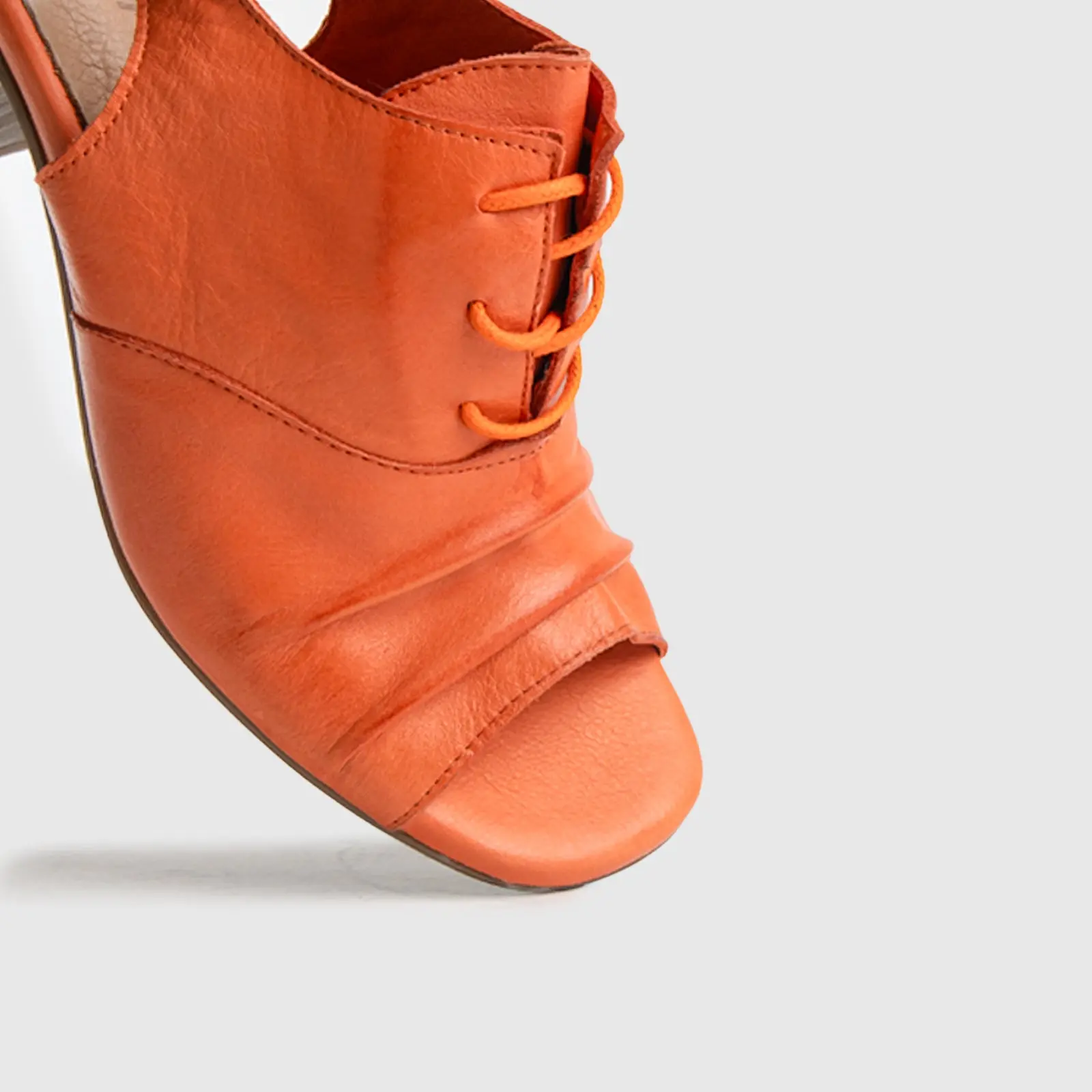 Comfort Block Heel Sandal Orange 8434 - Image 5