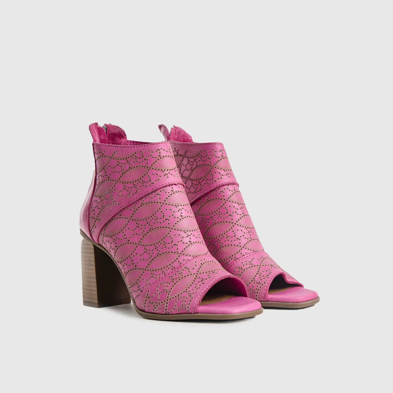 Comfort Block Heel Sandal Pink 8330 - Image 3