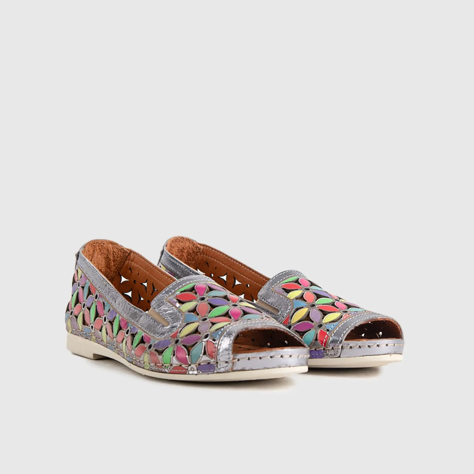 Comfort Leather Casuals 1105 Pewter Multi - Image 3