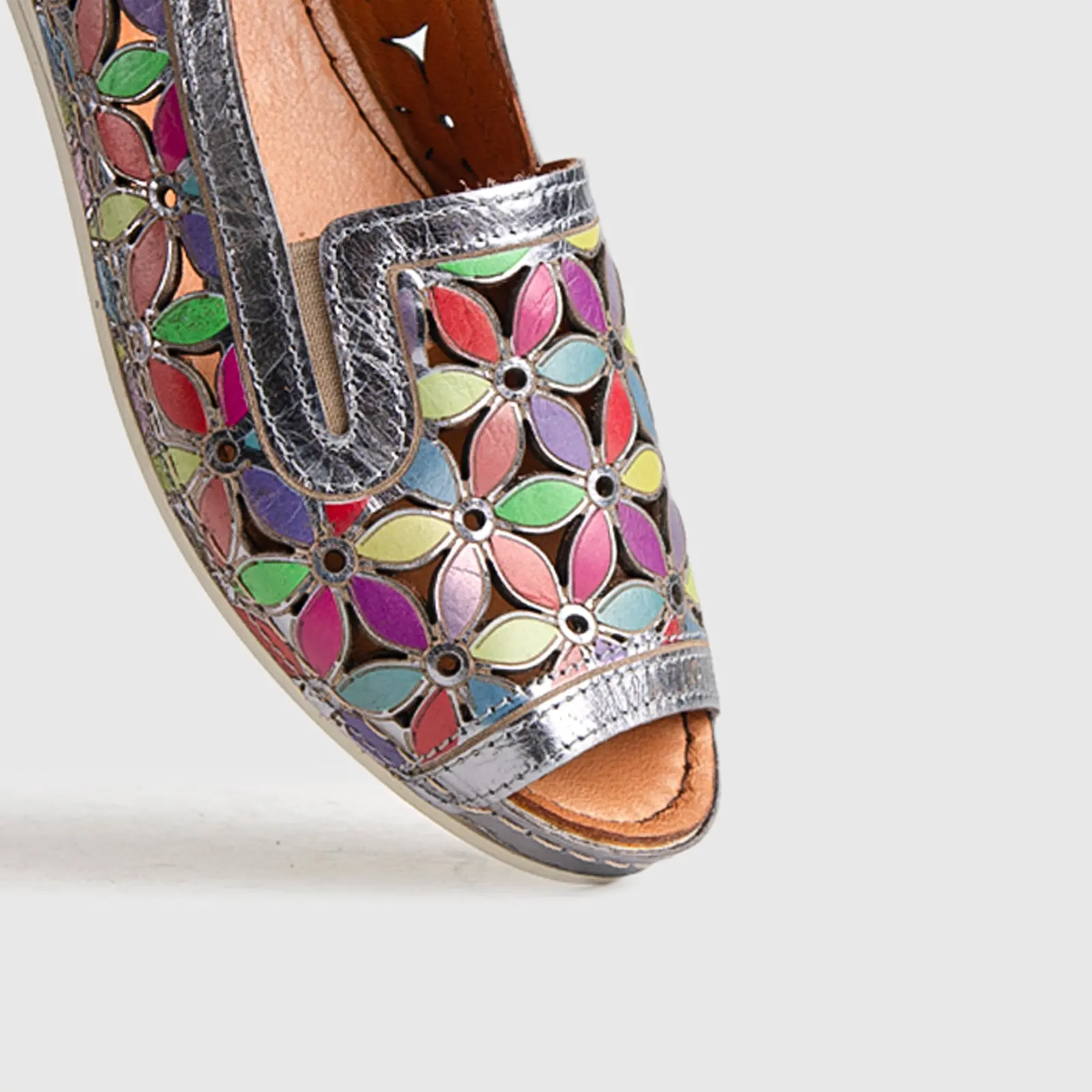 Comfort Leather Casuals 1105 Pewter Multi - Image 5