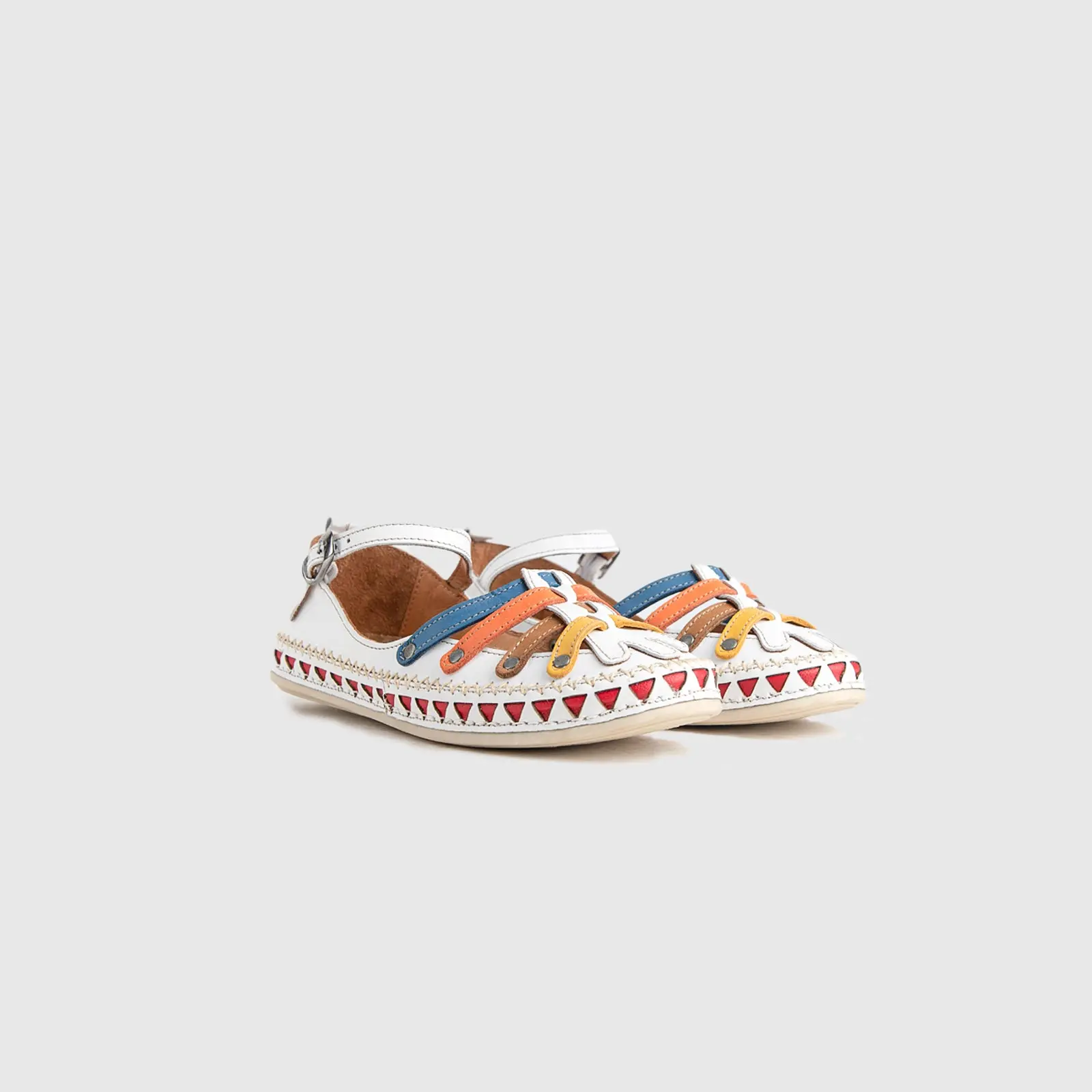 Comfort Leather Casuals 6307 White Multi - Image 3