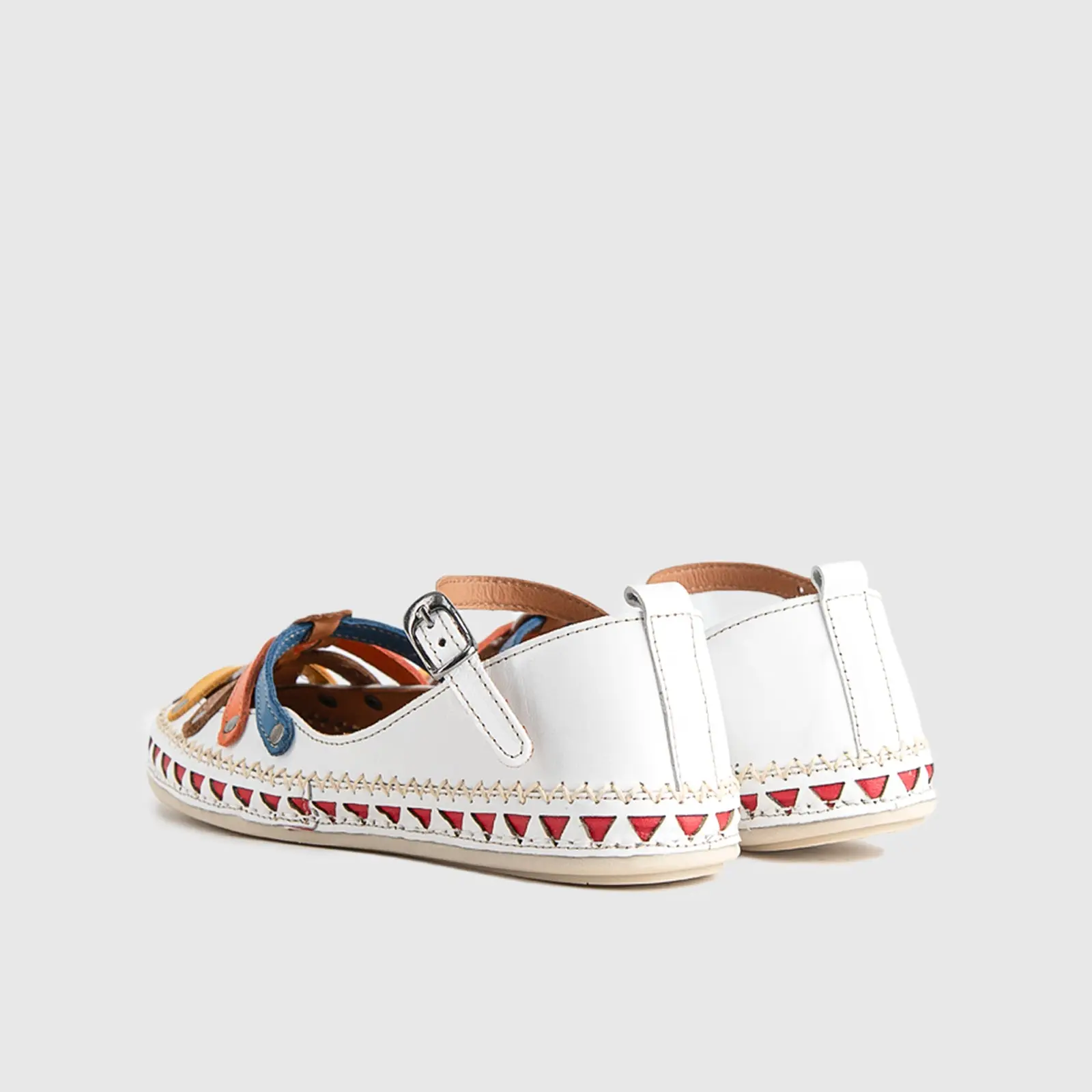 Comfort Leather Casuals 6307 White Multi - Image 4