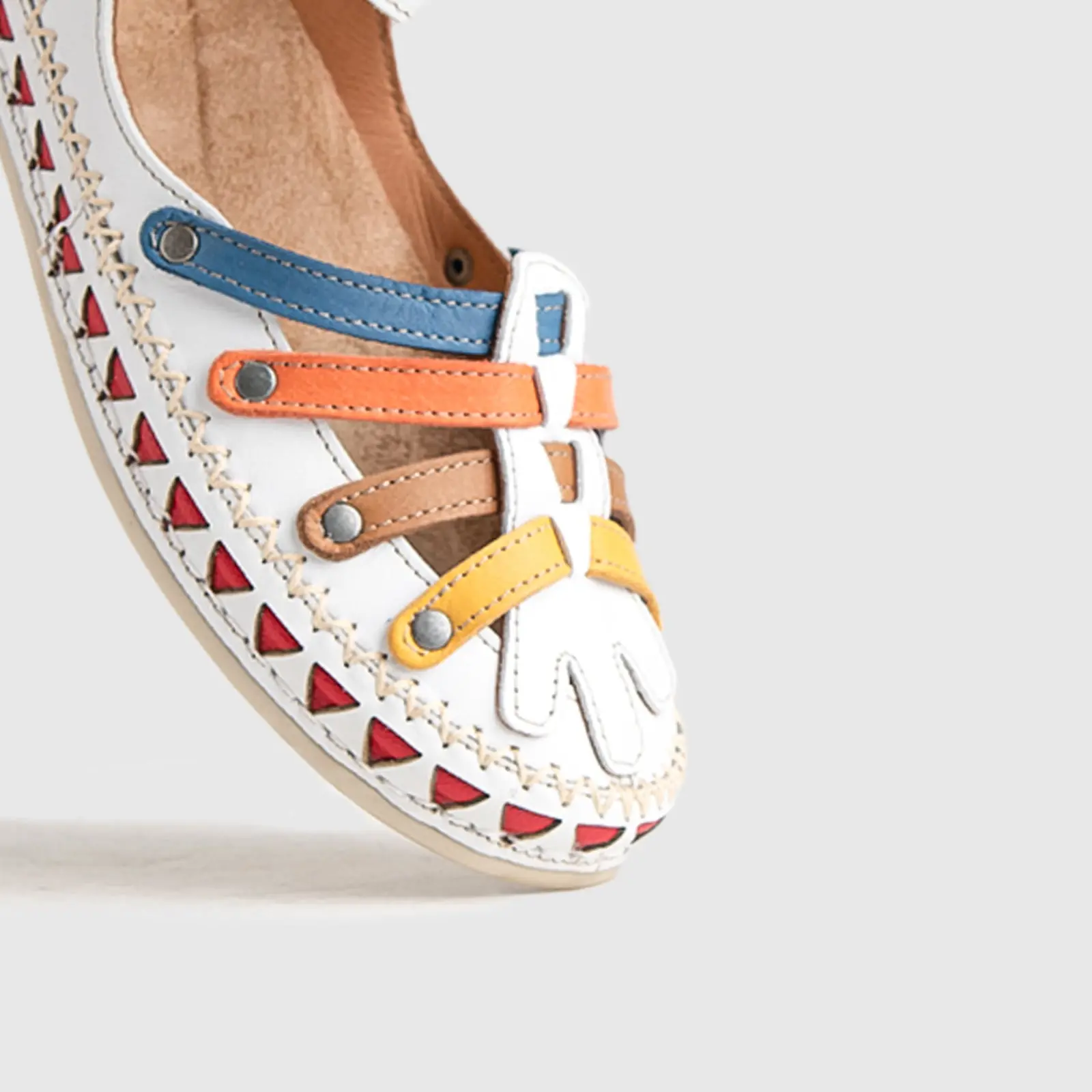 Comfort Leather Casuals 6307 White Multi - Image 5