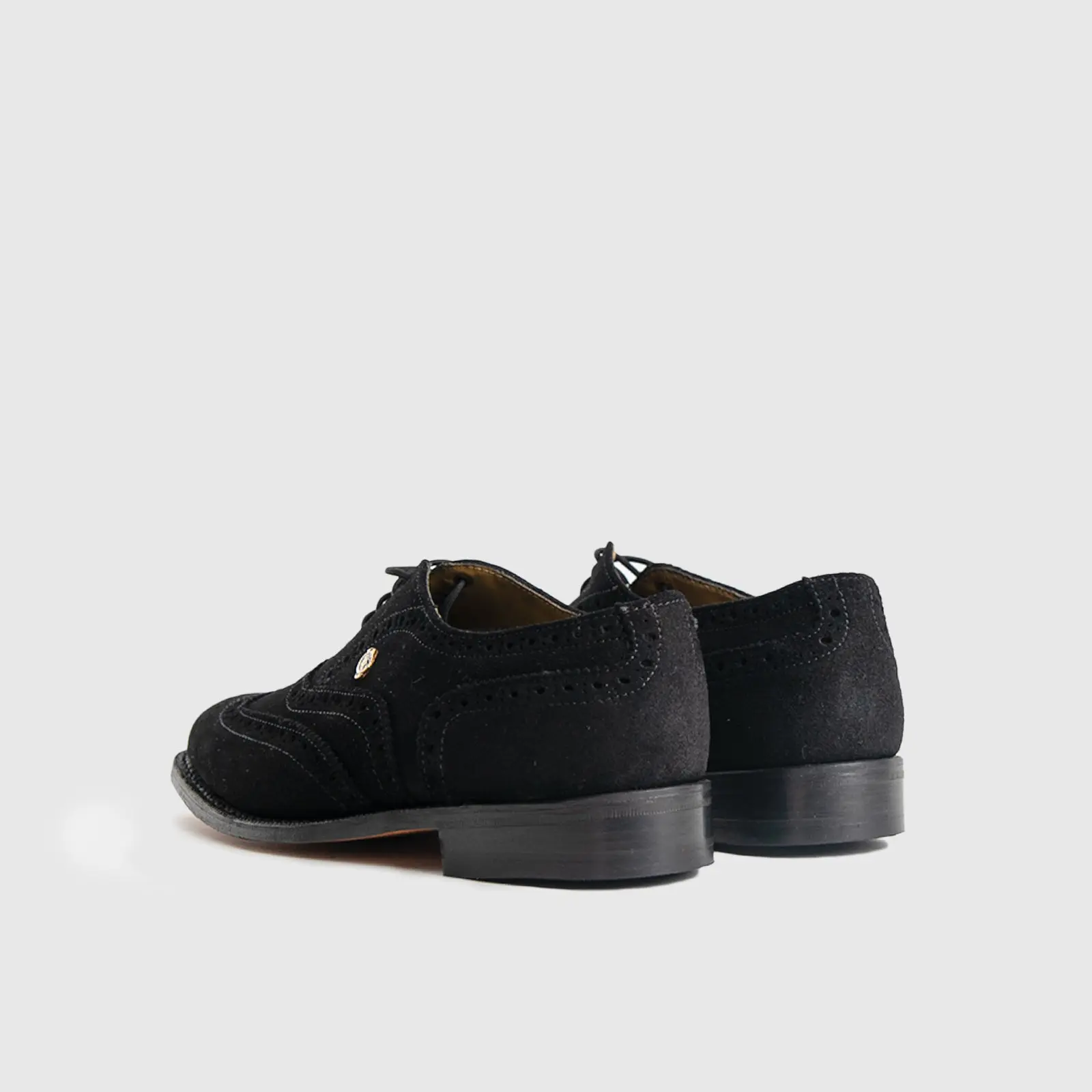 Crockett and Jones Men's Brogue Bryson 62.C12341F Black Suede CJ3 - Image 4