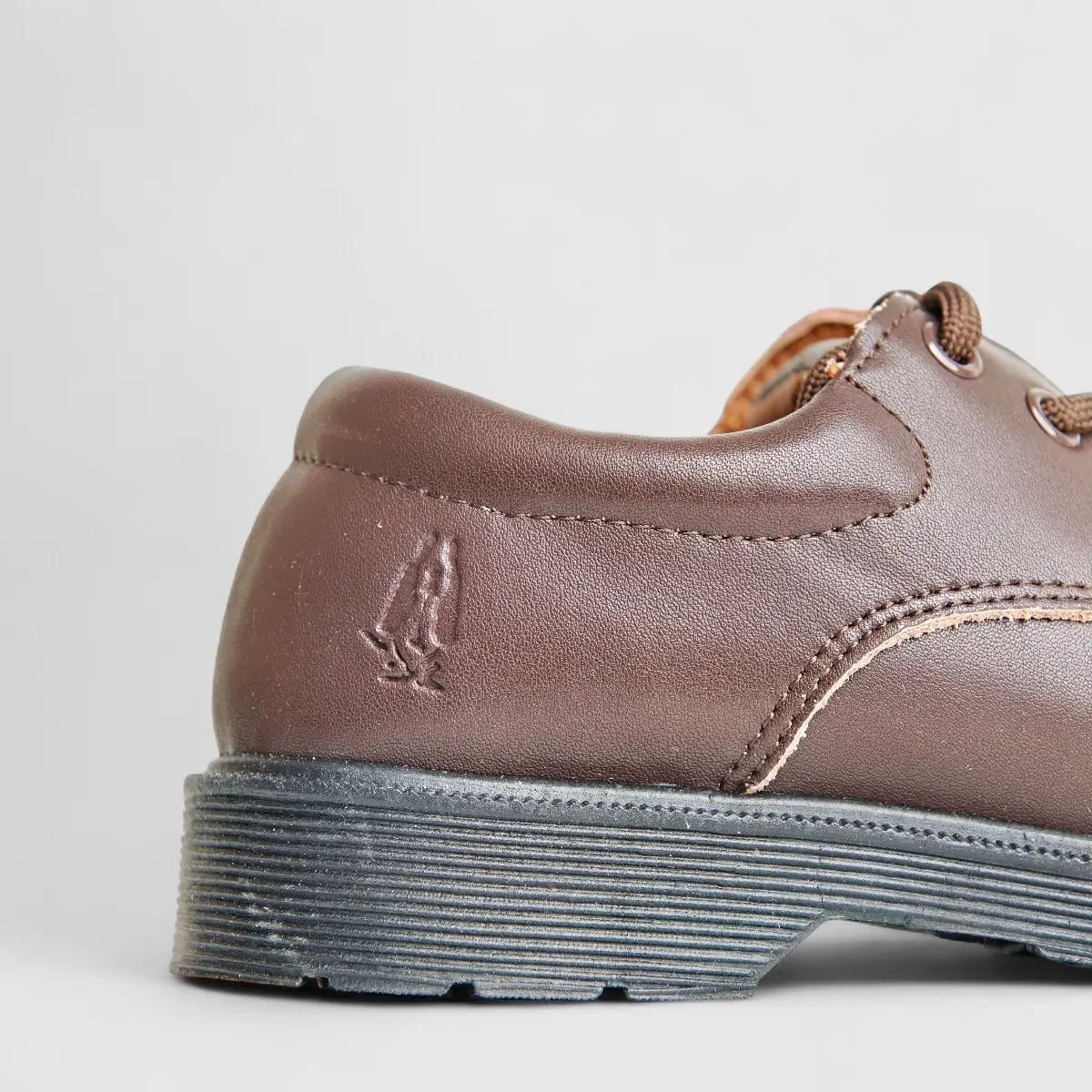 Curtis Kids (UK9 TO UK1) Lace Up School Shoe HPK00022 Brown HK3 - Image 5