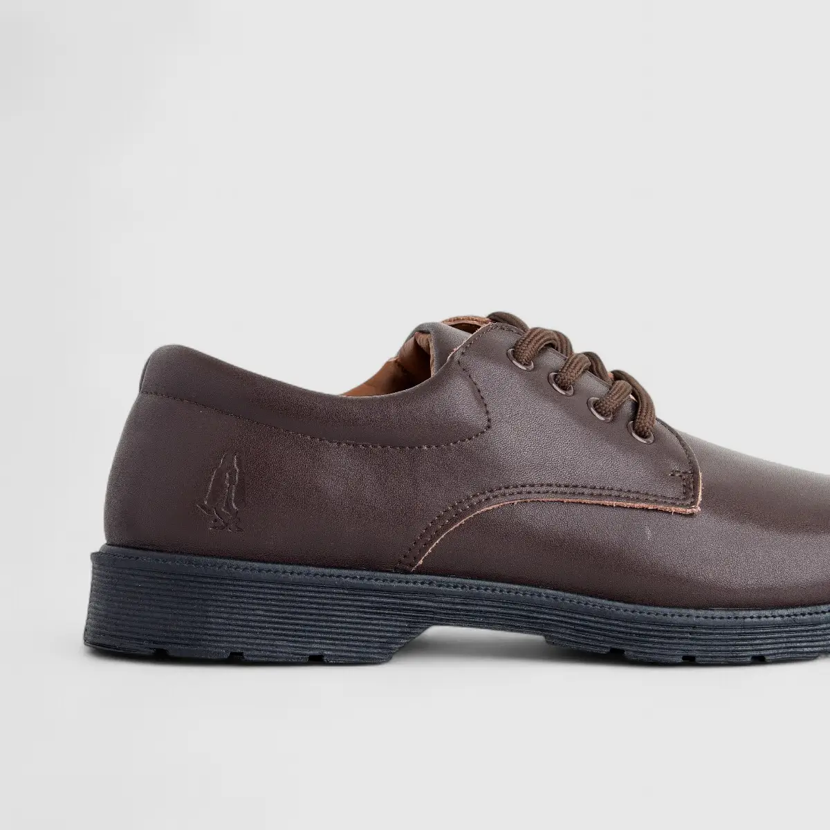 Curtis Youths And Men's (UK2 TO UK12) Lace Up School Shoe HPM00698 Brown HK4 - Image 5