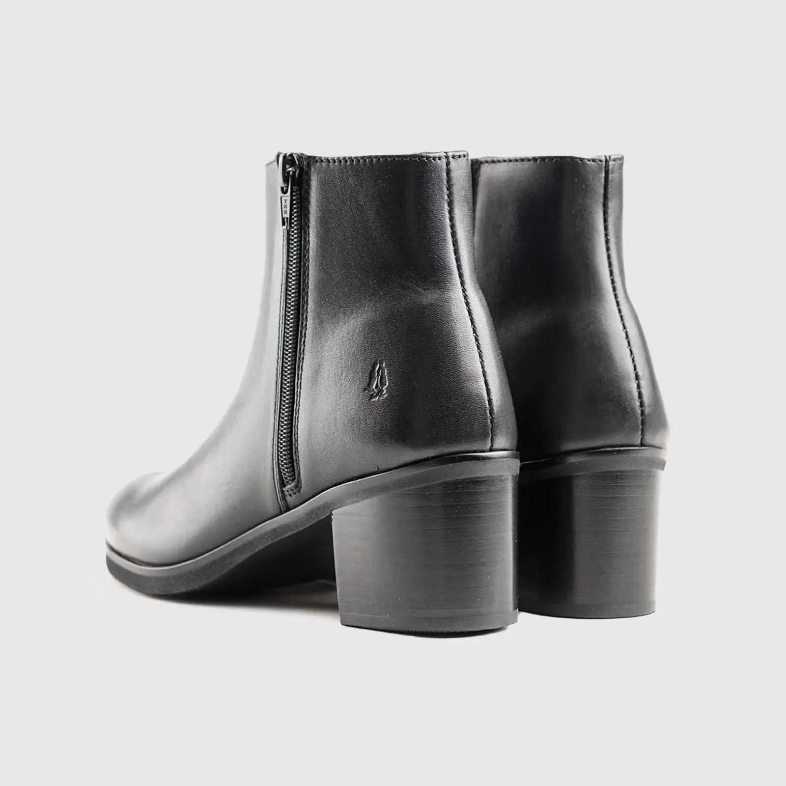 Hush Puppies Ladies Leather Ankle Boot HPL01350 Dawn Black DB41 - Image 3